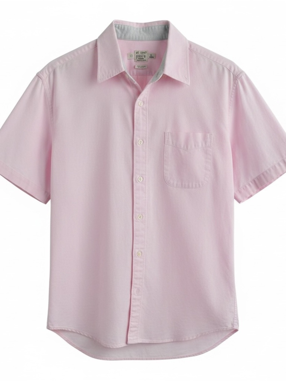 J. Crew Pale Pink Short-Sleeve Button-Down Shirt